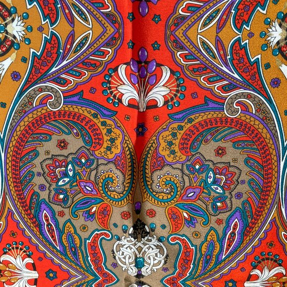Vintage Christian Dior Silk Paisley Scarf - Picture 5 of 13